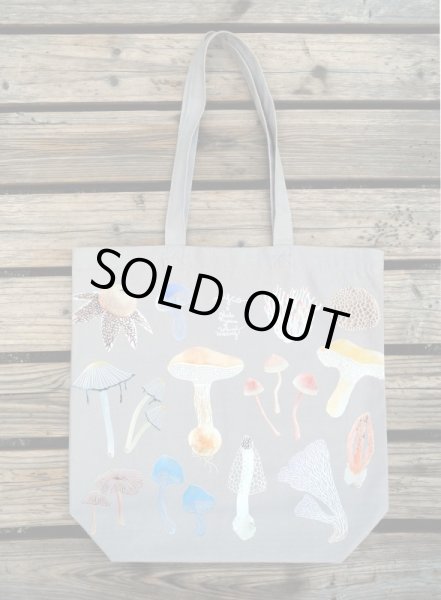 キノコの切り絵トートバッグ - 大阪市立自然史博物館友の会