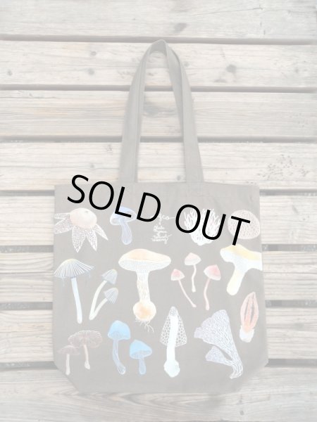 画像3: キノコの切り絵トートバッグ (3)