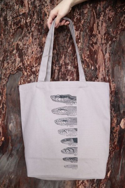 画像9: 「自然史のイラストレーション〜描いて伝える・描いて楽しむ〜」 トートバッグ「ヘビ8種」 (9)